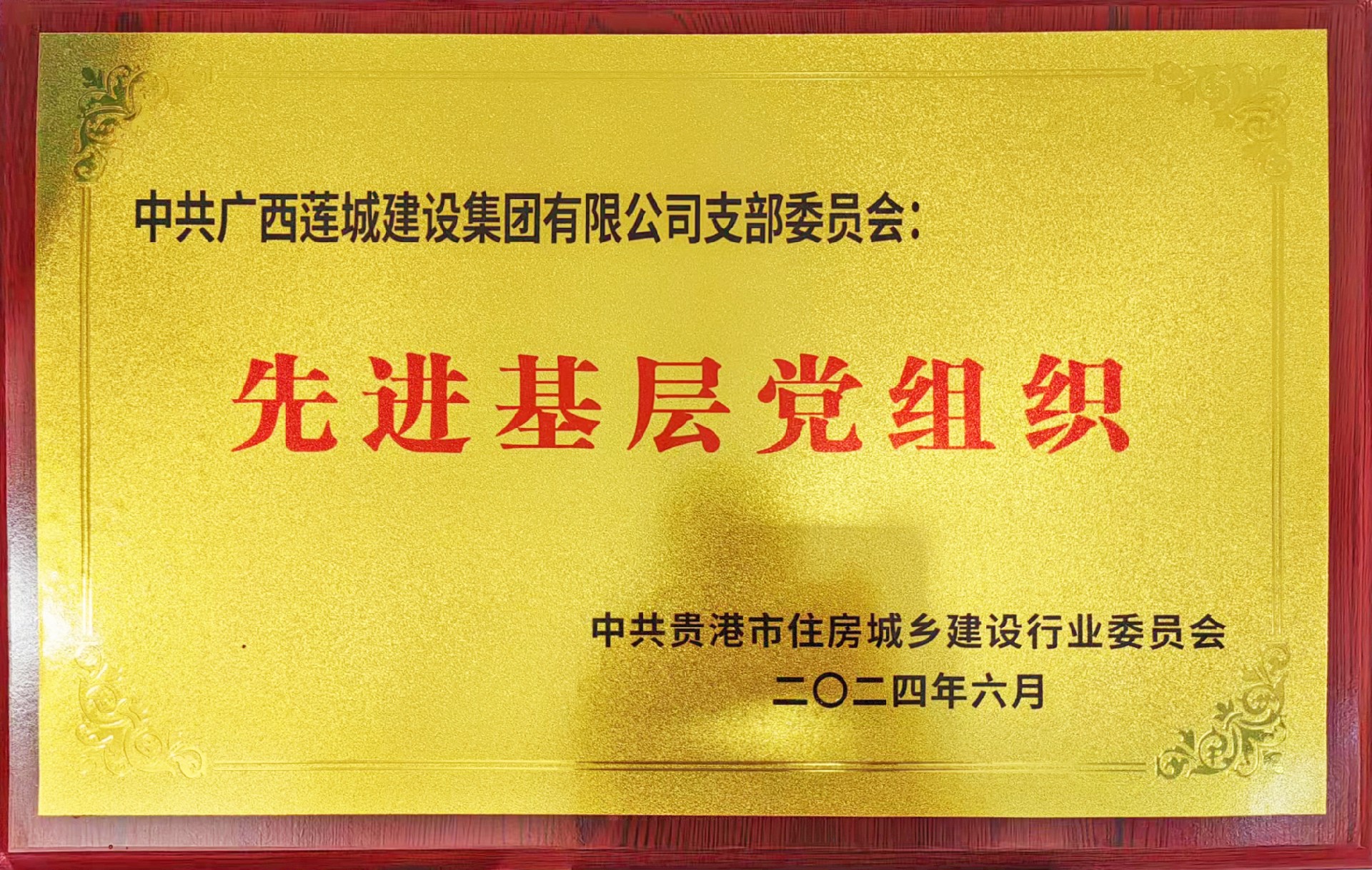 中共广西莲城建设集团有限公司支部委员会先进基层党组织-牌匾.jpg